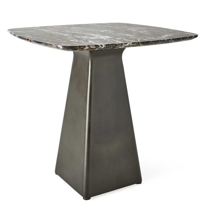 Black Label Equilateral Side Table Marble/Bronze 1