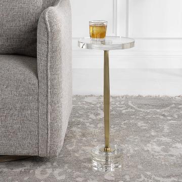  Groove Crystal Glass Drink Table