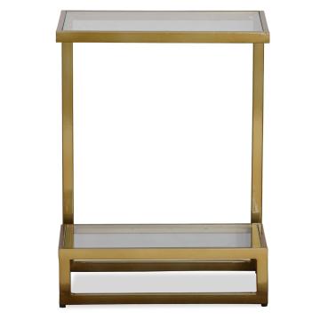  Musing Brushed Brass Accent Table