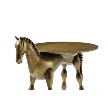 Troy Drinks Table Brass Finish